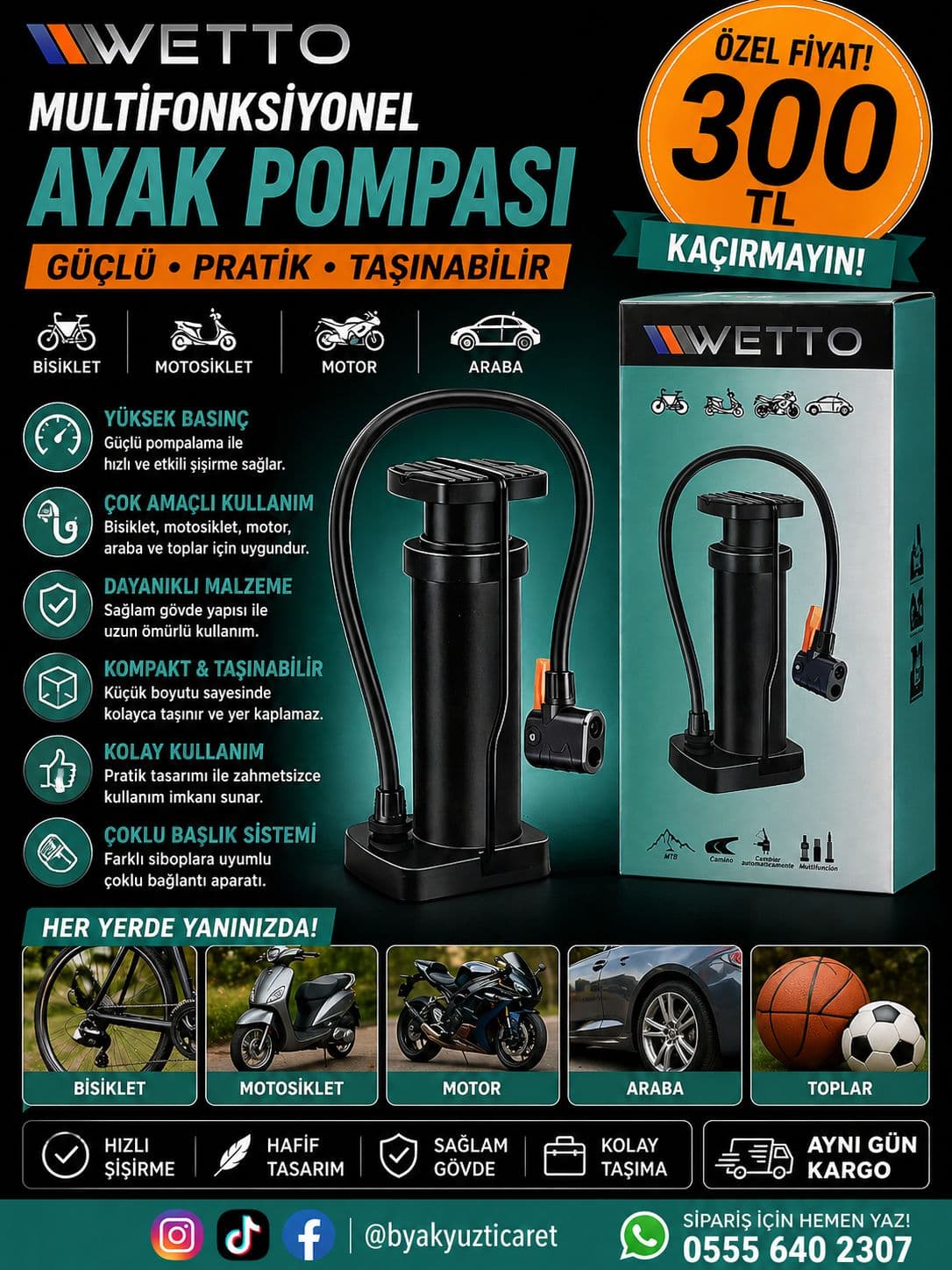Multifonksiyonel Ayak Pompası - Wetto 